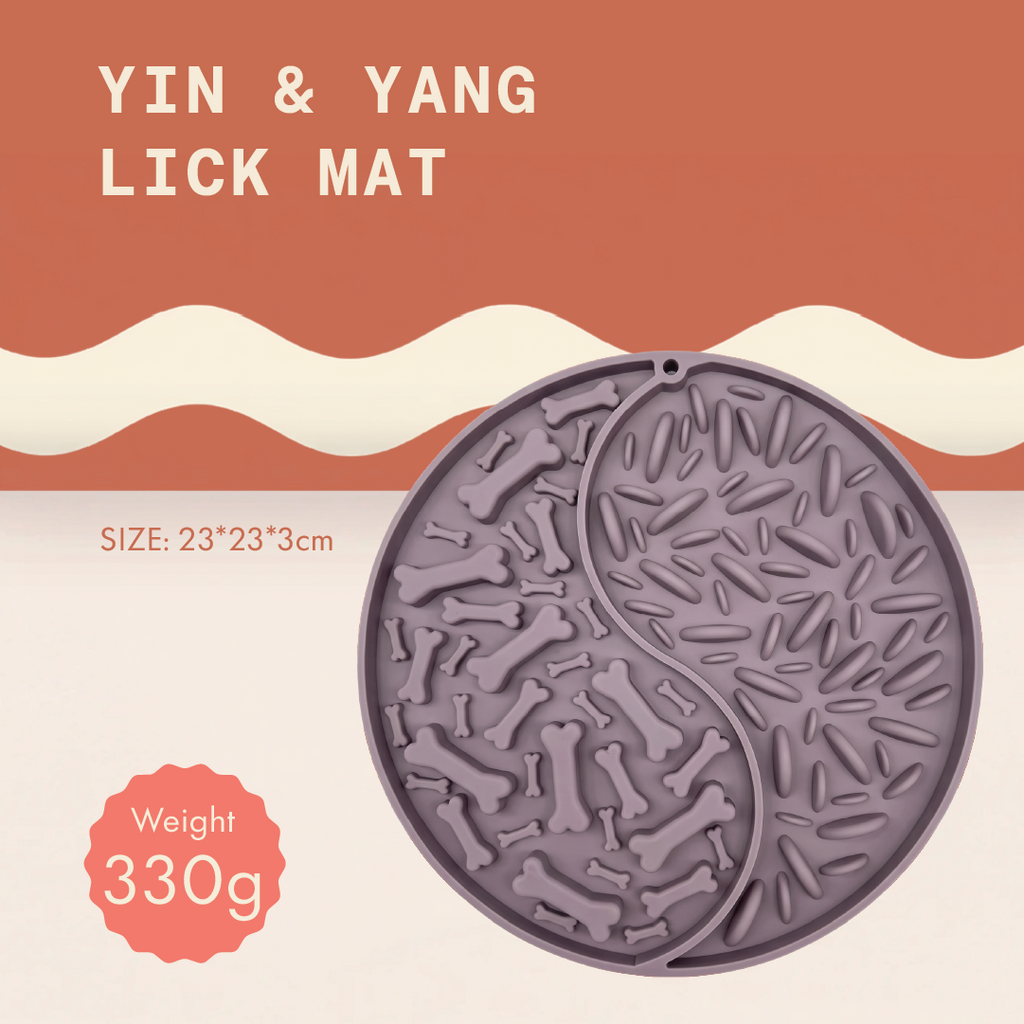 Yin & Yang Mauve 2-in-1 Slow Feeder & Lick mat