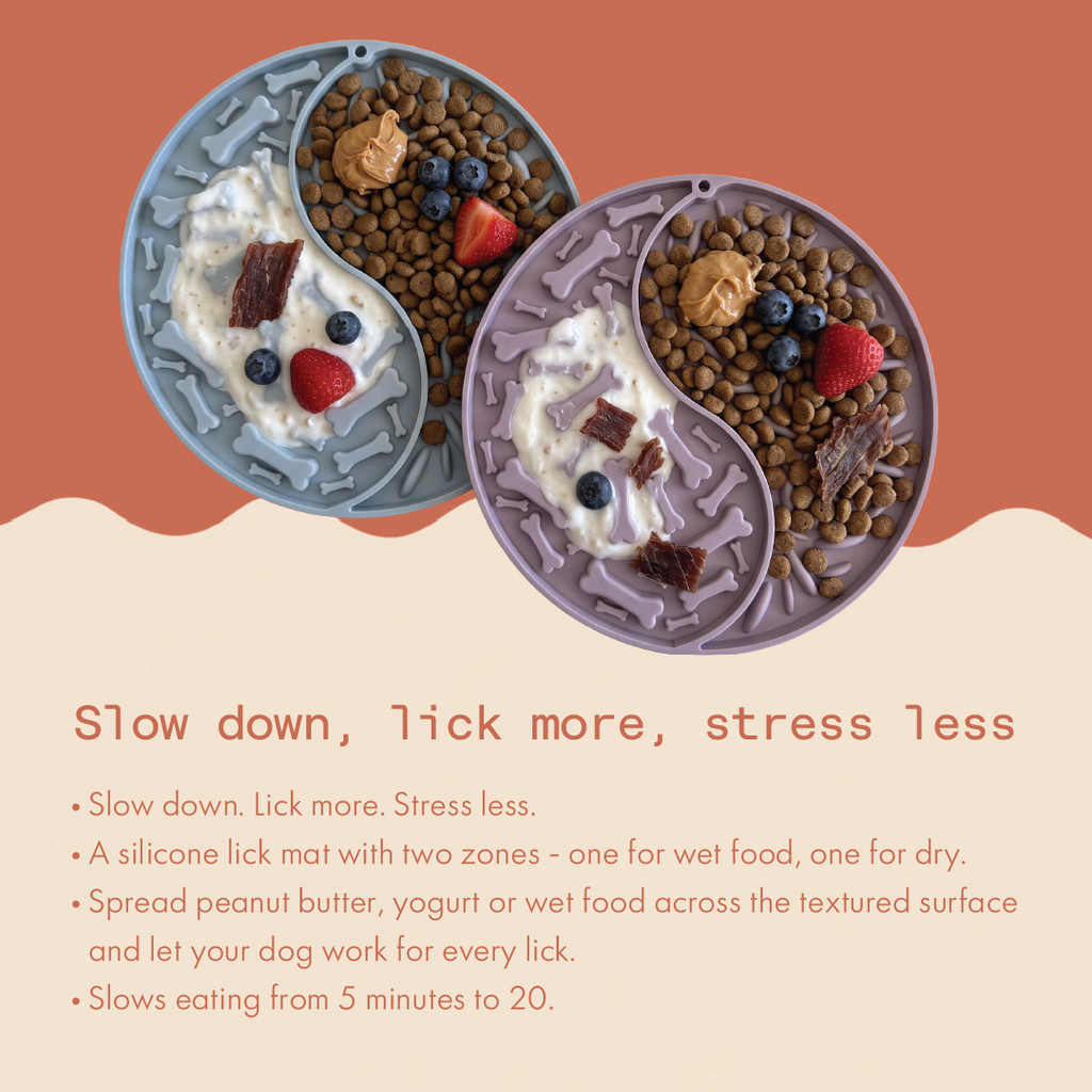 Yin & Yang Mauve 2-in-1 Slow Feeder & Lick mat