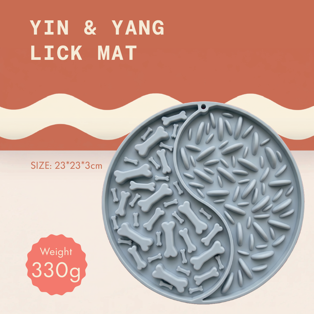 Yin & Yang Mauve 2-in-1 Slow Feeder & Lick mat