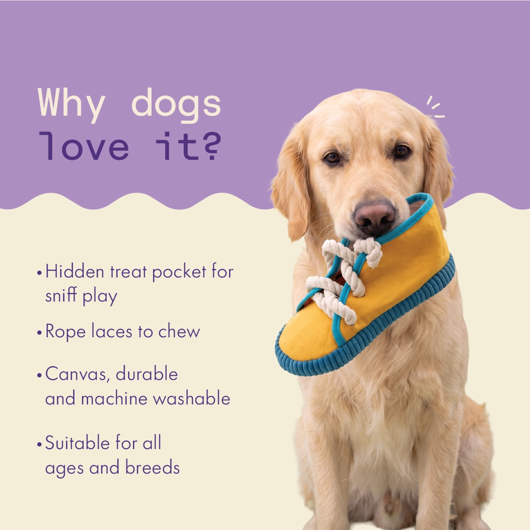 The Chew Sneaker, chew toy with treat pocket for dogs, photo 4