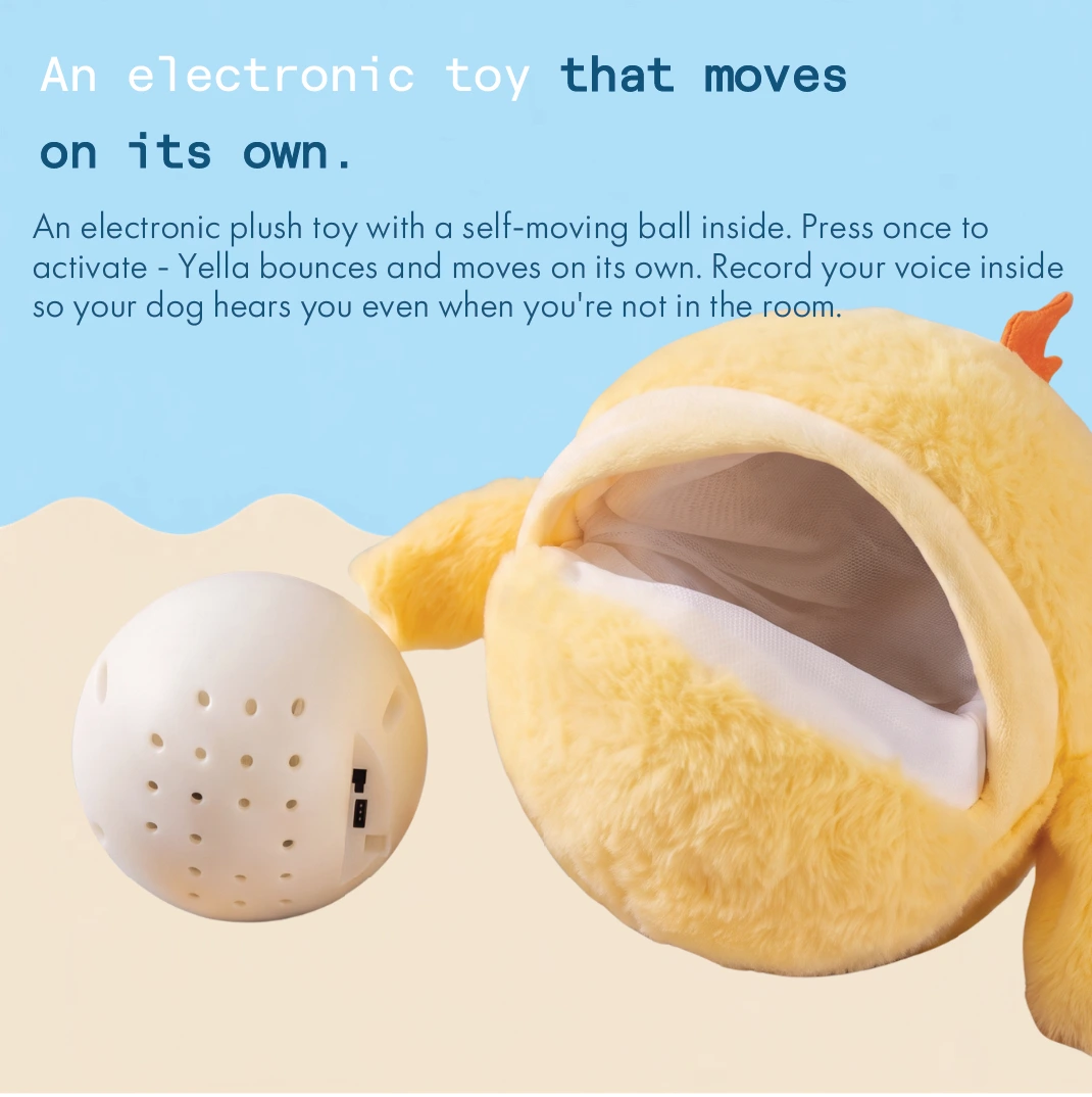 Yella the Bird, self-moving electronic plush toy for dogs, photo 4