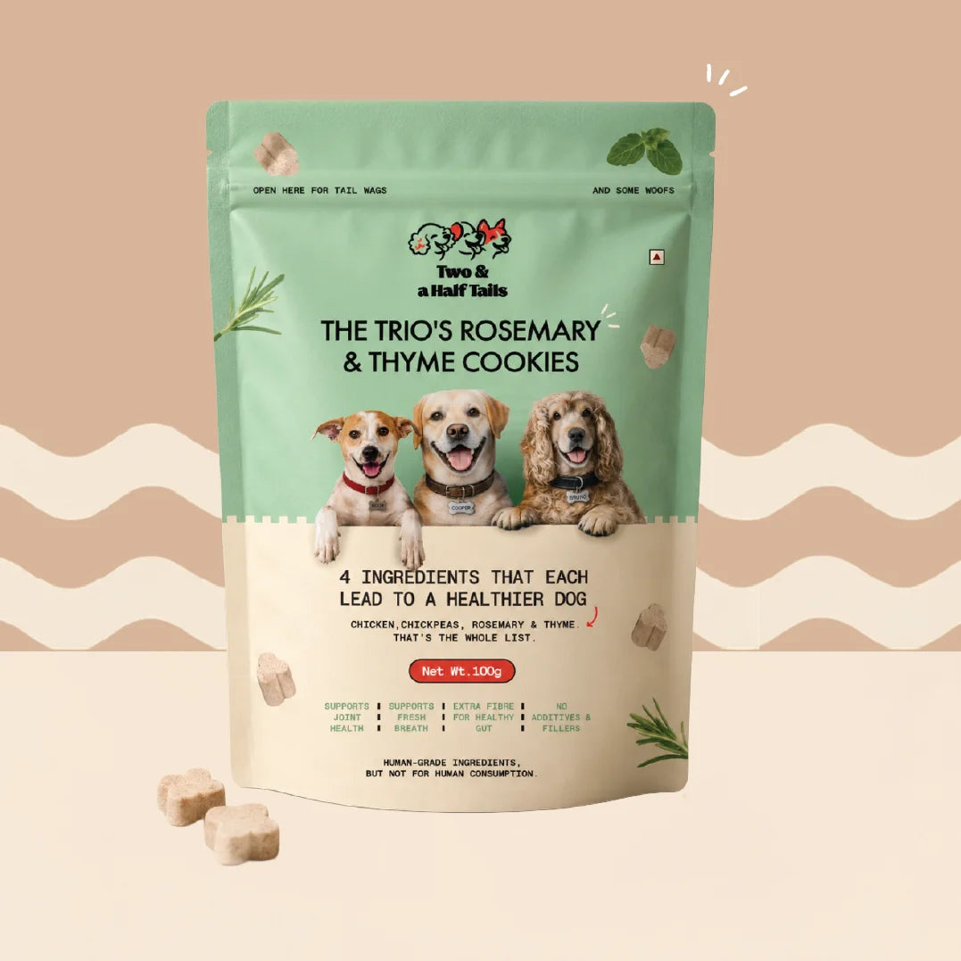 The Trio's Rosemary & Thyme Cookies (Grain-Free Dog Treats)